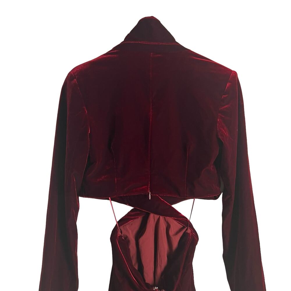 NICHOLAS Red Velvet Mini Dress - Picture 9 of 14